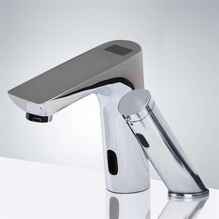 Fontana Freestanding Commercial Motion  Sensor Faucet And Automatic Soap Dispenser