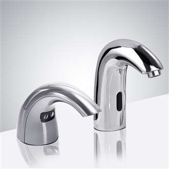 Fontana Freestanding Commercial Motion Sensor Faucet And Automatic Soap Dispenser