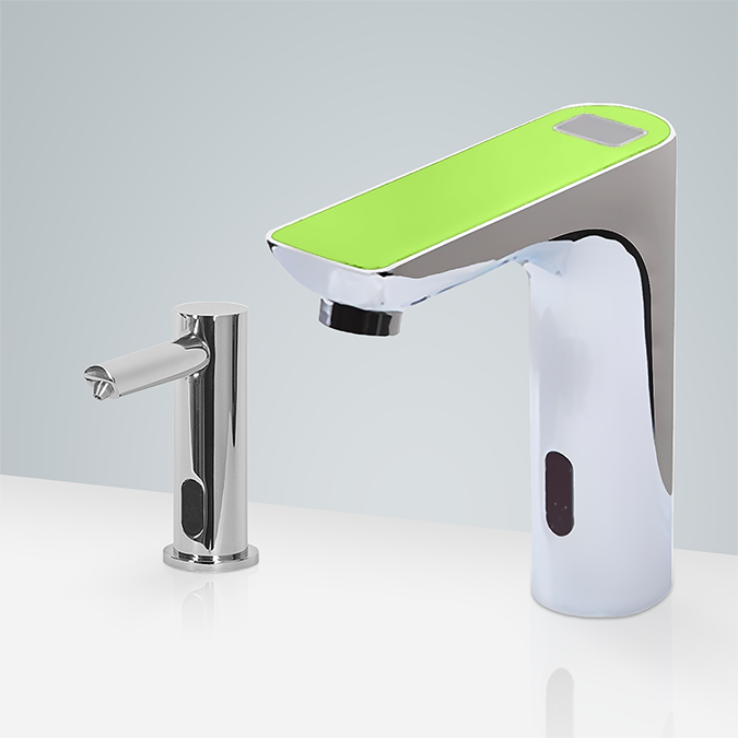 Fontana Marsala Digital Display Sensor Faucet and Automatic Soap Dispenser