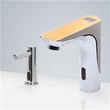 Fontana Cholet Chrome Hands-Free Digital Display Motion Sensor Faucet & Automatic Liquid Foam Soap Dispenser for Restrooms