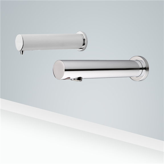 Wall Mount Touchless Faucet & Soap Dispenser for Commercial Toilets