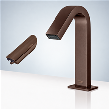 Fontana Deauville Light Oil Rubbed Bronze Motion Touchless Sensor Faucet & Automatic No Touch Soap Dispenser for Restrooms