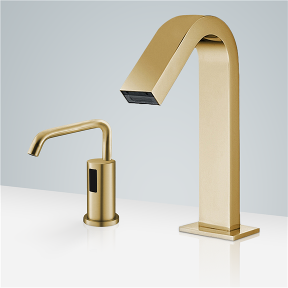 Bathroom Soap Dispenser Set Gold Finish