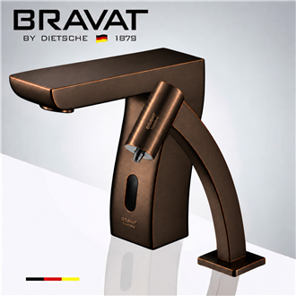 Bravat Commercial Automatic Motion Light Oil Rubbed Bronze Sensor Faucets with Automatic Soap Dispenser