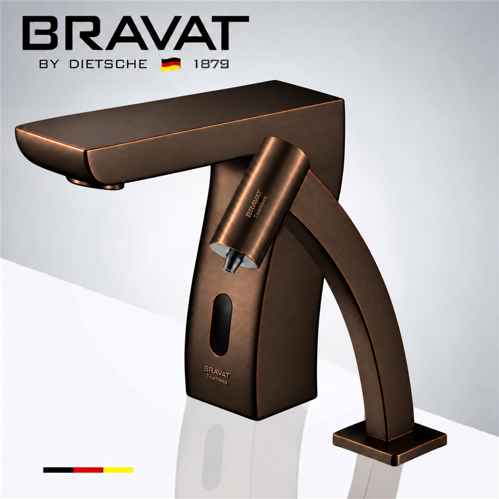 Bravat Commercial Automatic Motion Light Oil Rubbed Bronze Sensor Faucets with Automatic Soap Dispenser