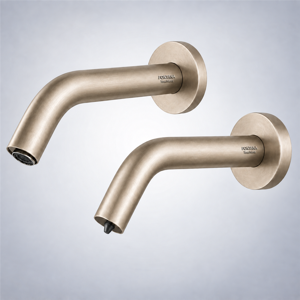 Champagne touchless faucet set