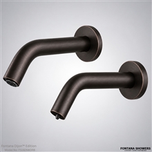 Bronze touchless faucet set