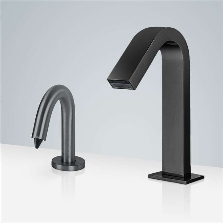 Fontana FS18277 Valence Freestanding Commercial Motion  Sensor Faucet And Automatic Soap Dispenser