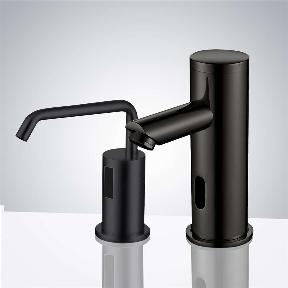 Fontana Sénart Commercial Automatic Motion Sensor Faucet and Deck Mount Sensor Soap Dispenser in Oil Rubbed Bronze