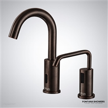 Fontana ToulouseCalma Dark Oil Rubbed Bronze Motion Sensor Faucet & Automatic Liquid Foam Soap Dispenser for Restrooms