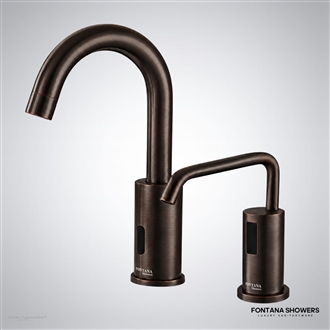Fontana ToulouseCalma Dark Oil Rubbed Bronze Motion Sensor Faucet & Automatic Liquid Foam Soap Dispenser for Restrooms