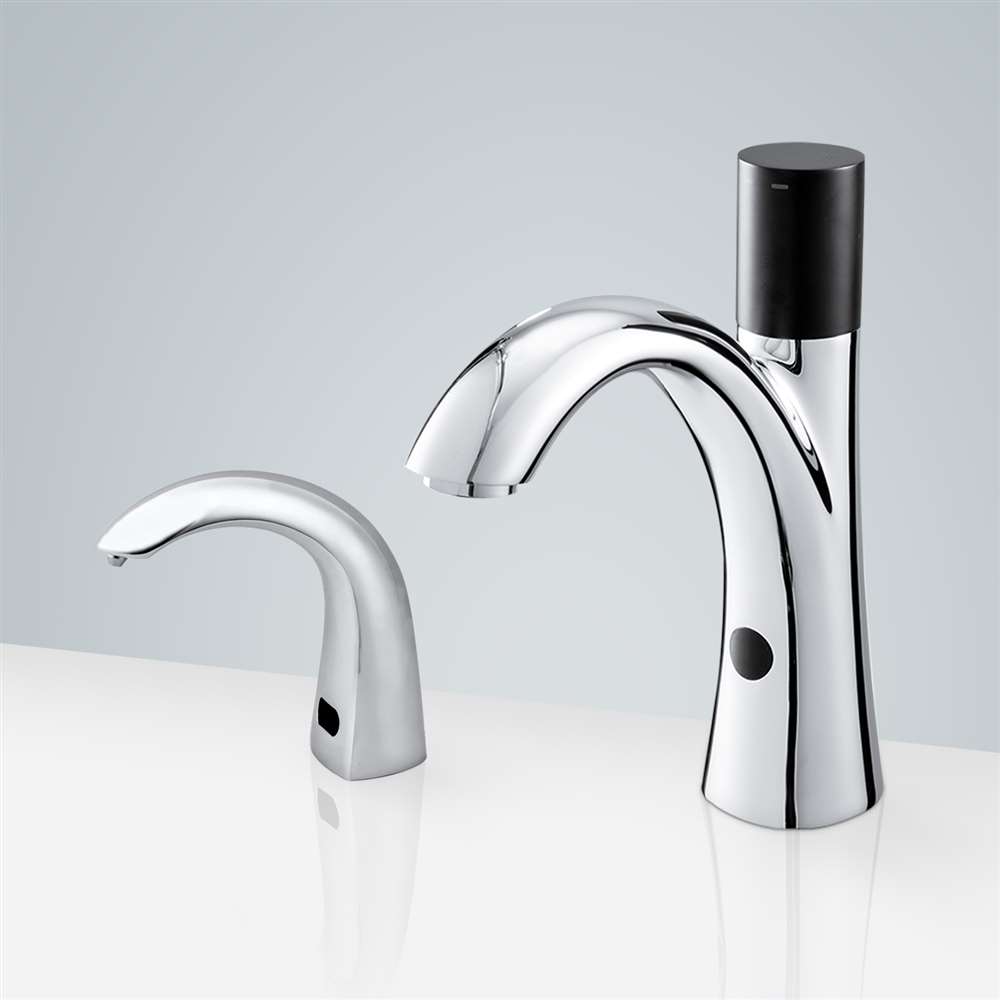 Fontana St Gallen FS1831 commercial sensor faucet and automatic soap dispenser
