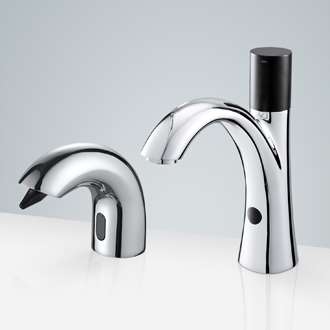 Fontana Freestanding Commercial Motion Sensor Faucet And Automatic Soap Dispenser