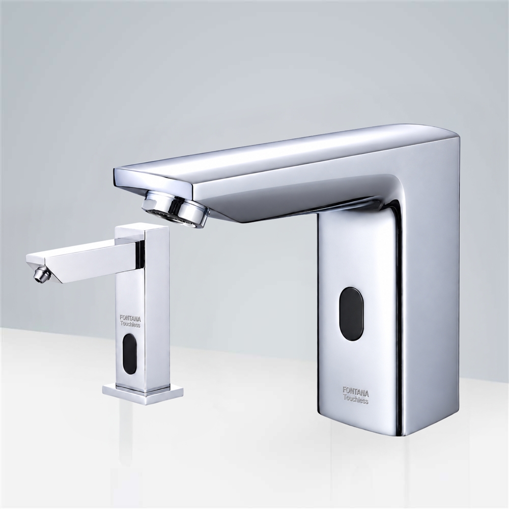 Fontana Bavaria Motion Sensor Faucet & Automatic Soap Dispenser in Chrome