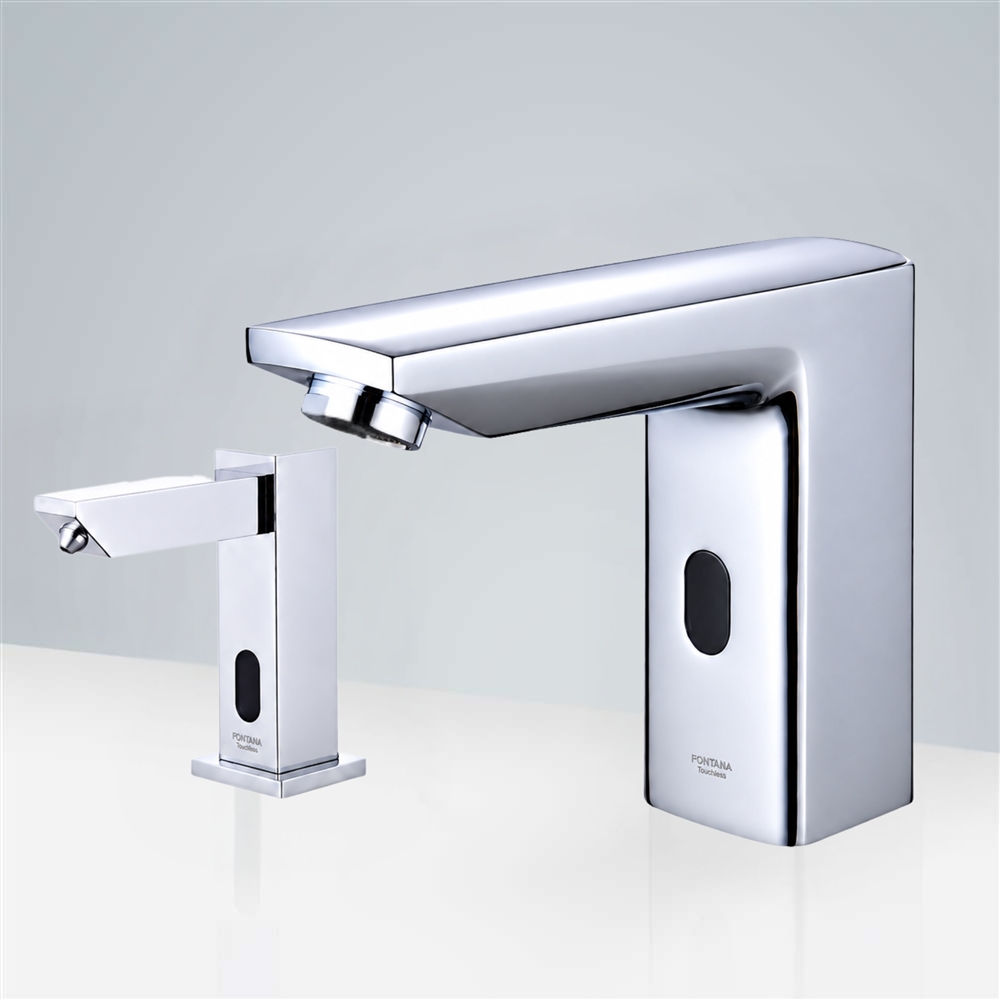 Fontana Bavaria Motion Sensor Faucet & Automatic Soap Dispenser in Chrome