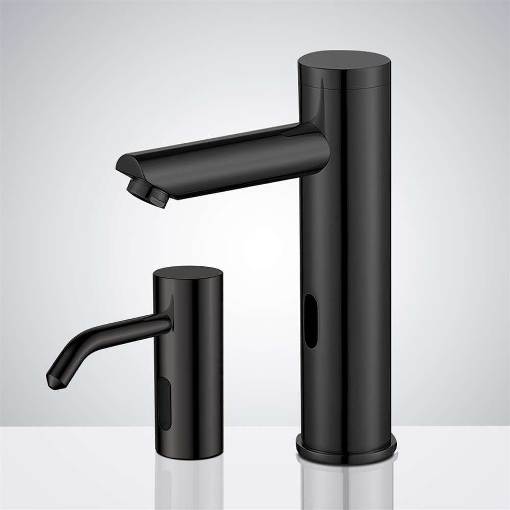 Capri oil rubbed bronze faucet and soap dispenser