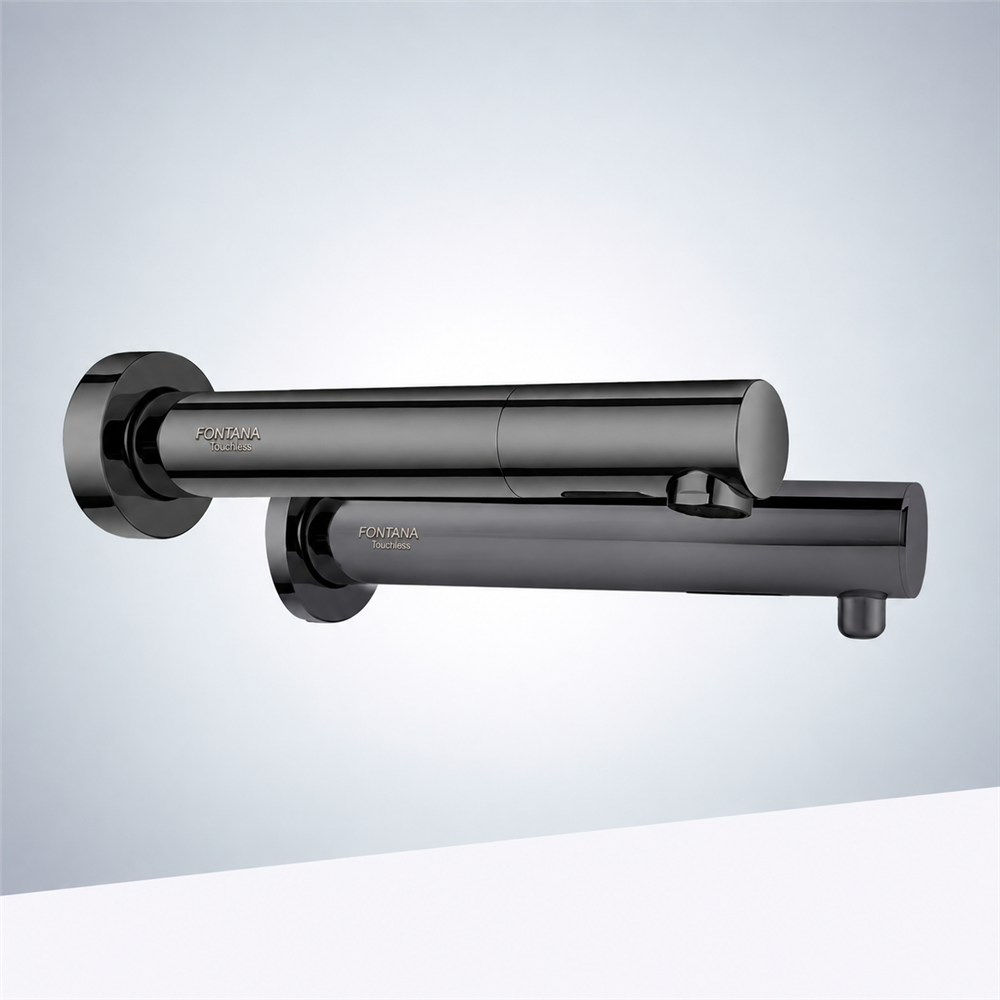 Fontana Venice Dark Oil Rubbed Bronze Wall Mount Touchless Commercial Automatic Sensor Faucet and Soap Dispenser