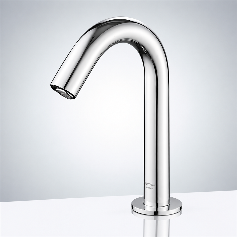 Fontana Dax Stainless Steel Long Automatic Sensor Faucet Polished Chrome Finish