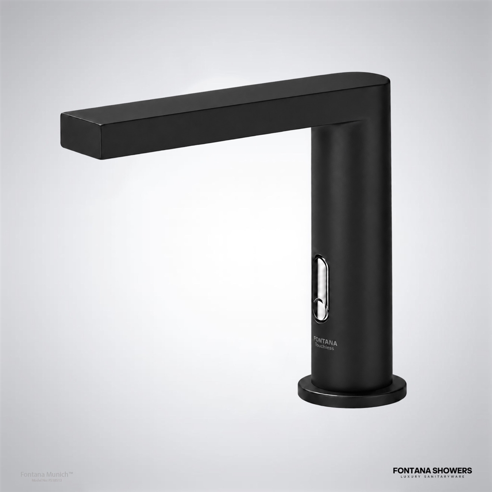 Fontana Munich Matte Black Automatic Touchless Infrared Sensor Faucet
