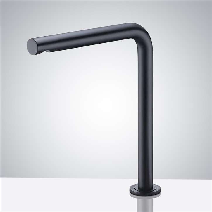 Fontana Deck Mounted Black Automatic Touchless Infrared Hot and Cold Sensor Faucet