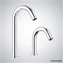 Fontana Carpi Motion Sensor Faucet & Automatic Soap Dispenser for Restrooms in Chrome