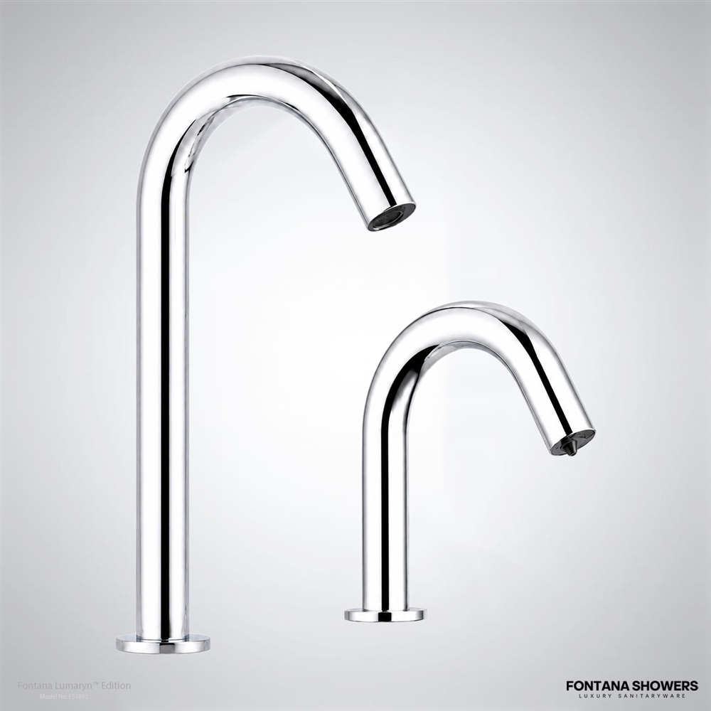 Fontana Carpi Motion Sensor Faucet & Automatic Soap Dispenser for Restrooms in Chrome