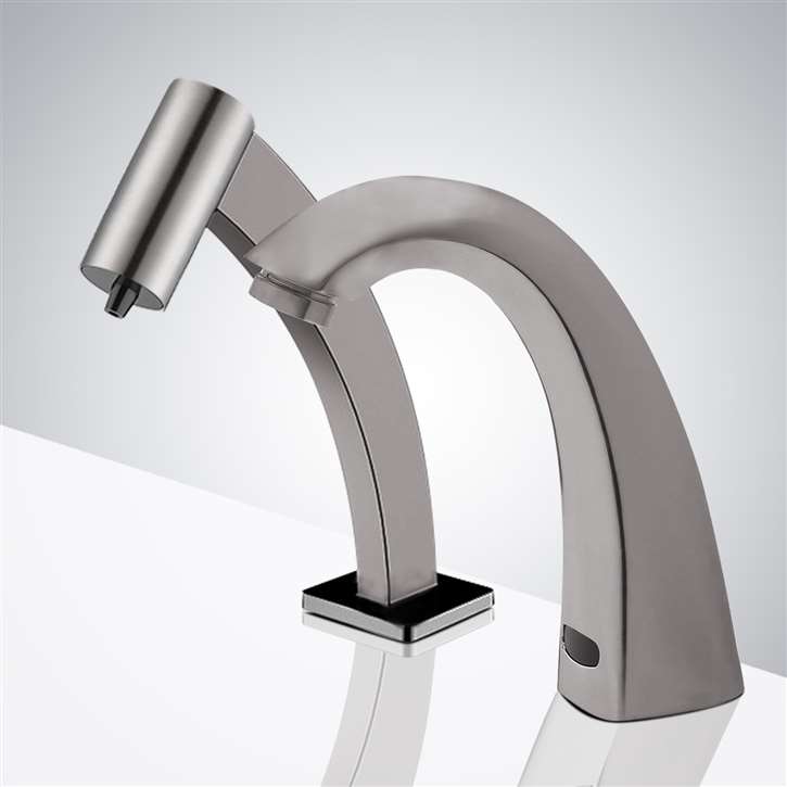 Fontana Automatic Commercial Brushed Nickel Sensor Faucet and Soap Dispenser.  set for commercial restrooms