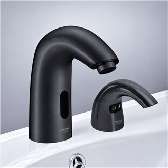 Fontana Florence Matte Black Finish Commercial Motion Sensor Faucet & Automatic Soap Dispenser For Restrooms