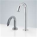 Fontana Bollnäs Motion Sensor Faucet & Automatic Soap Dispenser for Restrooms in Chrome