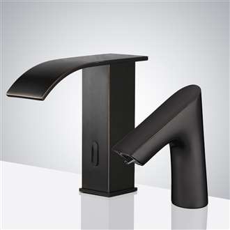 Fontana Oil Rubbed Bronze Waterfall Commercial Bathroom/Restroom Sensor Faucet with Matching Automatic Soap Dispenser