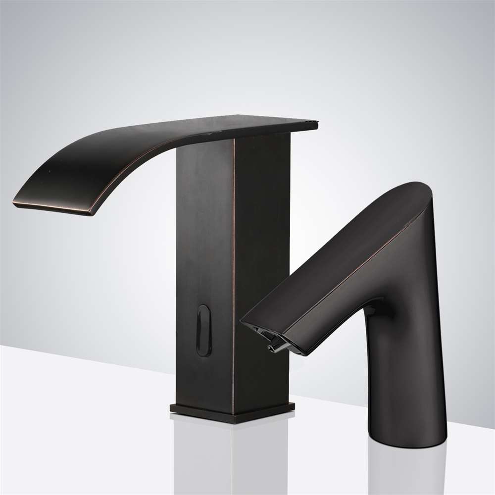 Fontana Oil Rubbed Bronze Waterfall Commercial Sensor Faucet and Automatic Soap Dispenser