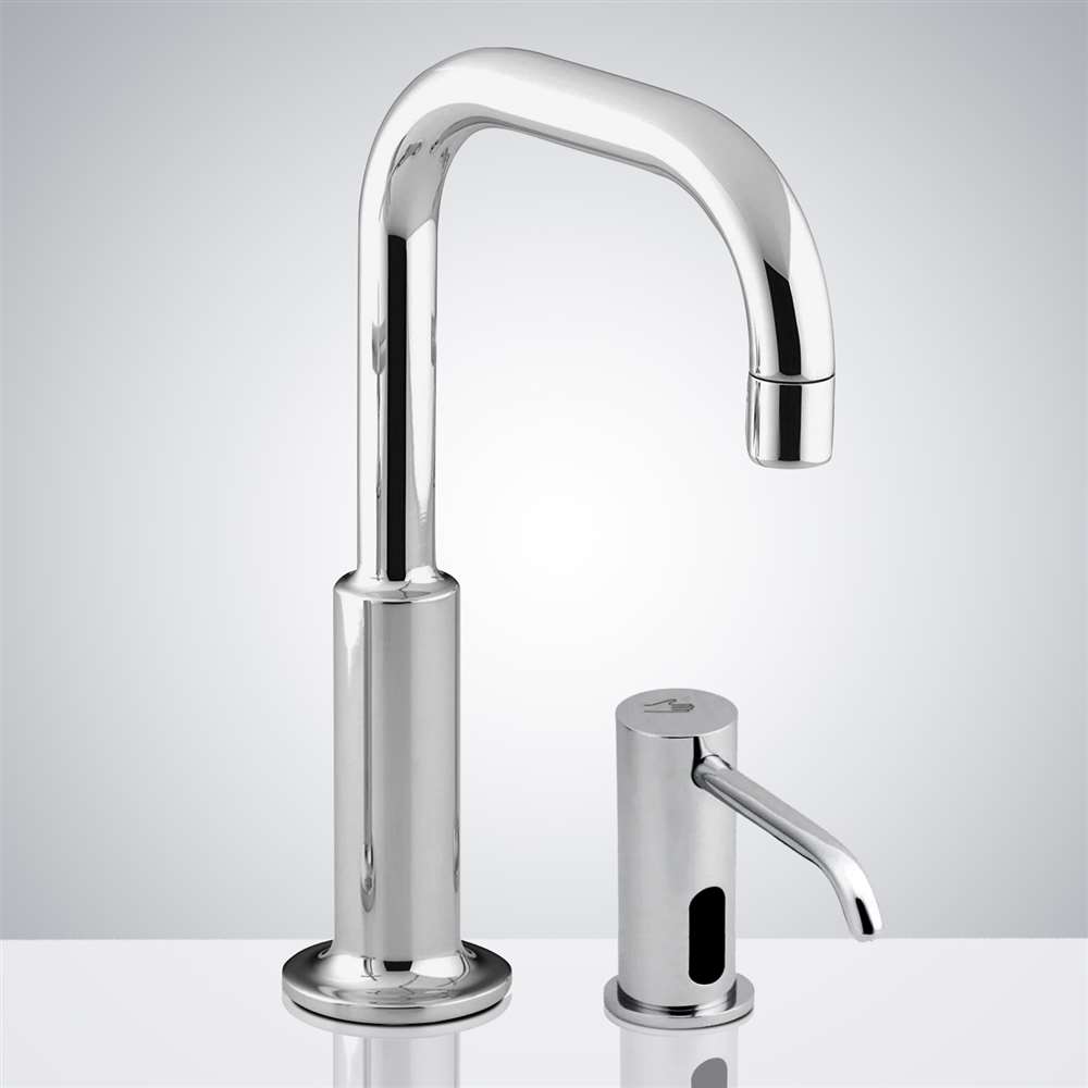 Fontana Vienna Electronic Commercial Automatic Sensor Faucet and Sensor Soap Dispenser