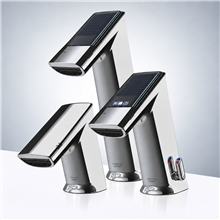 Fontana Verona Hot and Cold Commercial Automatic Sensor Faucet with Sensor Soap Dispenser in Chrome Finish