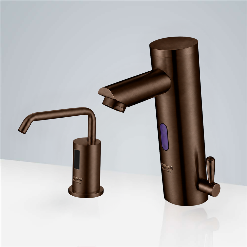 Fontana� Freestanding Commercial Motion  Sensor Faucet And Automatic Soap Dispenser