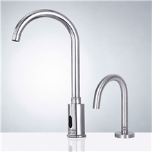 Fontana Venice High Quality Commercial Motion Sensor Faucet & Automatic Touchless Commercial Soap Dispenser for Restrooms in Chrome