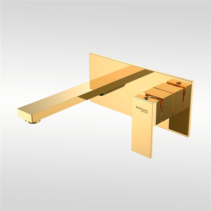 Fontana Ponte Gold Space Saving Bathroom Faucet