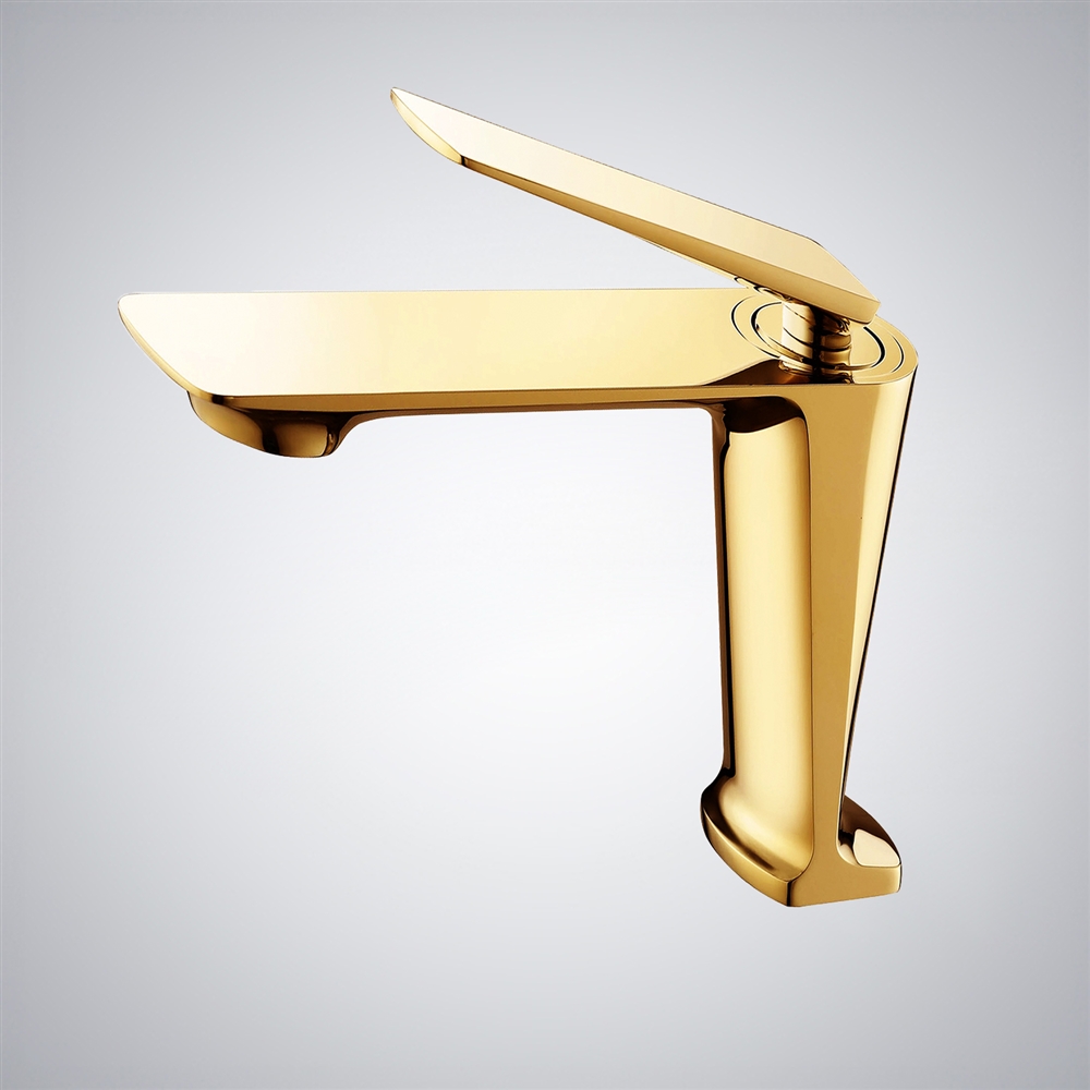 Fontana Persan Gold Deck Mounted Bathroom Faucet
