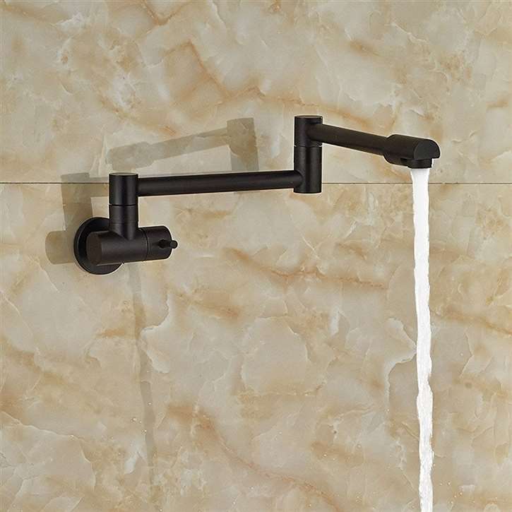 Havana Matte Black Wall Mounted Folding Kitchen Sink Faucet