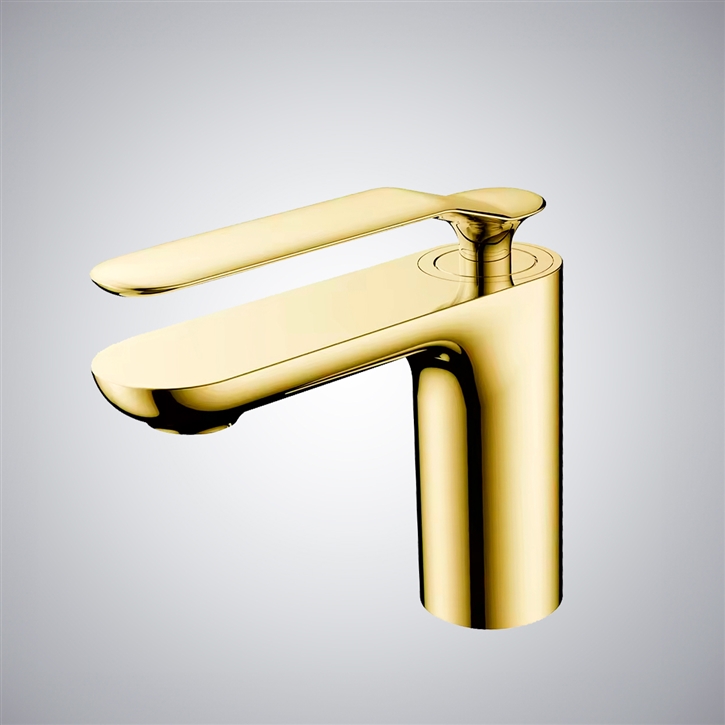 Fontana Albizzate Brushed Gold Single Handle Bathroom Faucet
