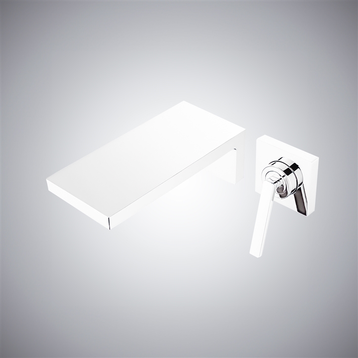Fontana Cognin Matte White Finish Bathroom Faucet