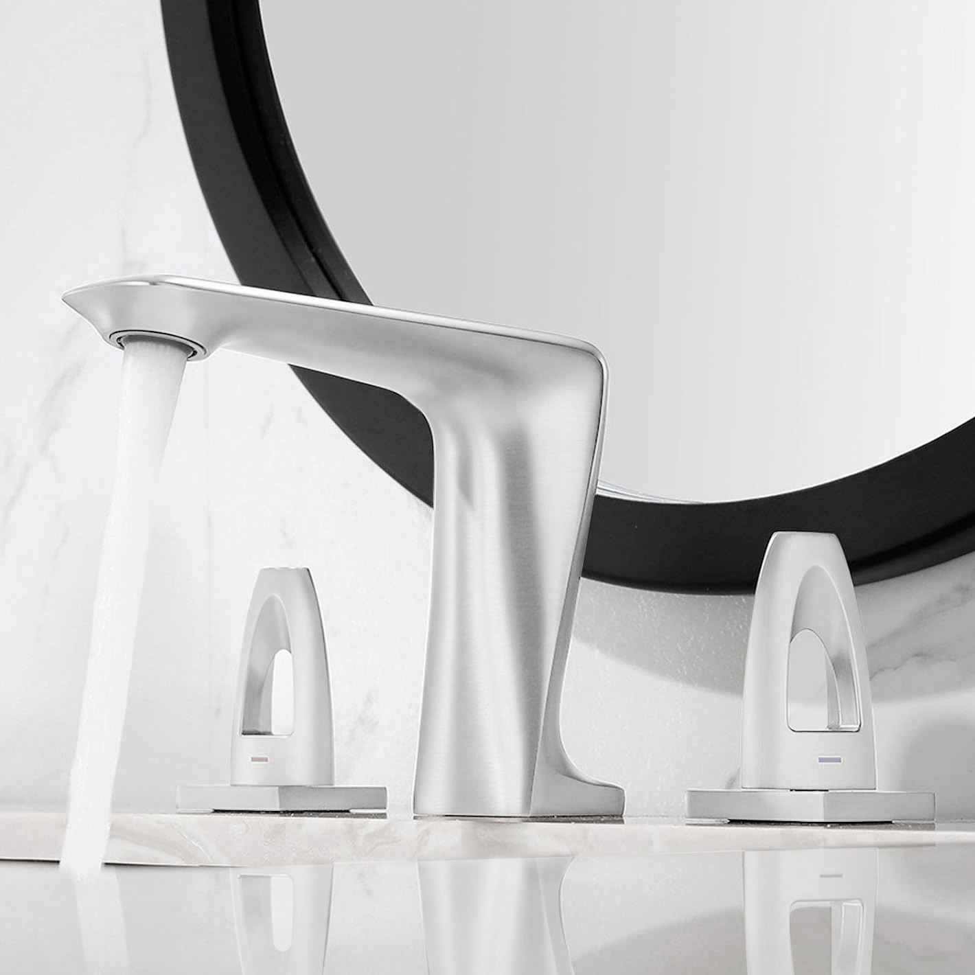 Fontana Aucamville Matte White Bathroom Faucet