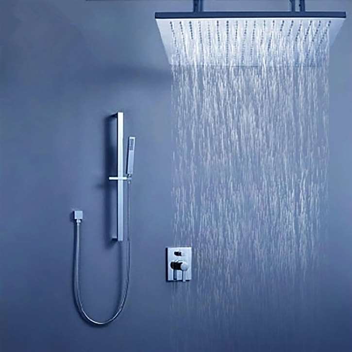 Deinze Polished Chrome Ceiling Mounted Bathroom Shower Set