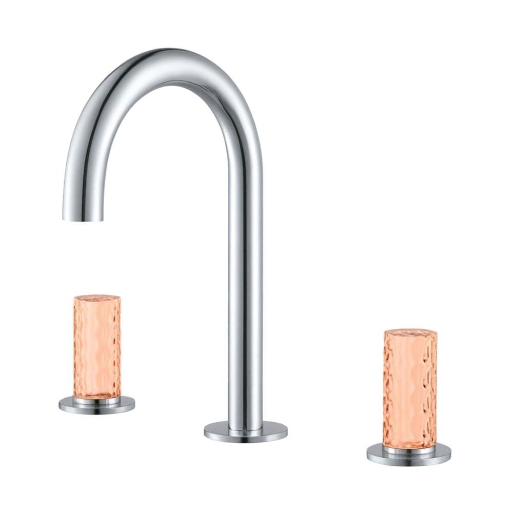 Fontana FlowLumin chrome 3 piece widespread bathroom faucet set