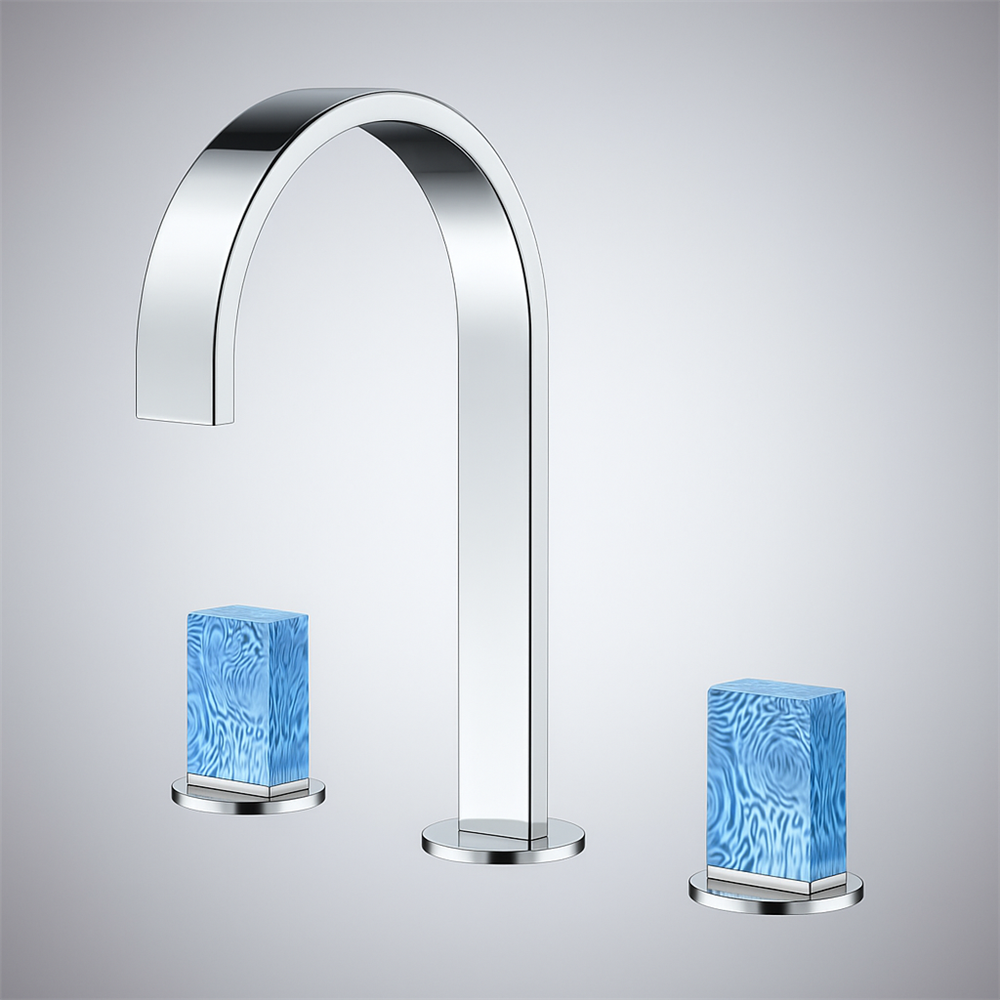Fontana HydraSilque Chrome Crystal Handle Basin Faucet