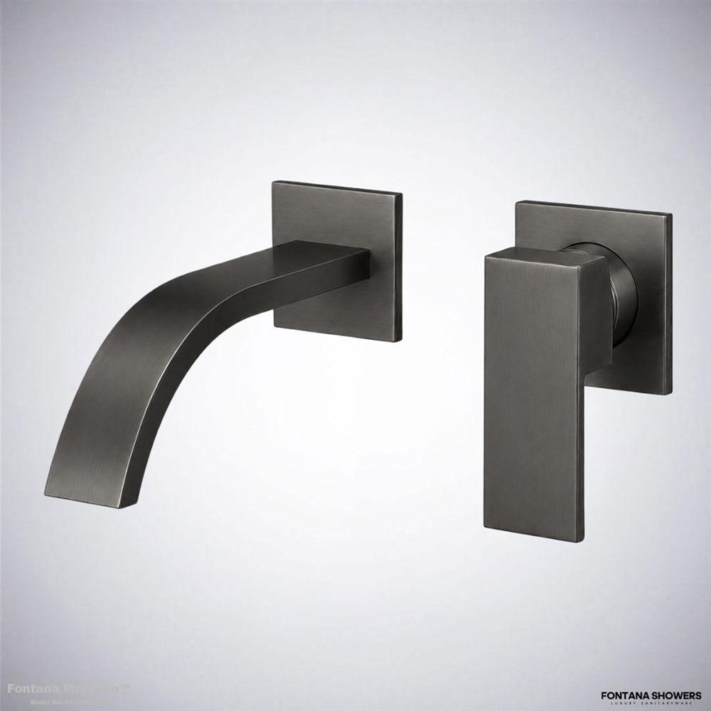Fontana Marvelloâ„¢ Wall Mounted Faucet in Gunmetal