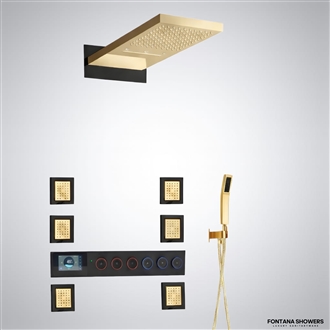 Fontana Gradoâ„¢ â€“ Brushed Gold & Matte Black LED
