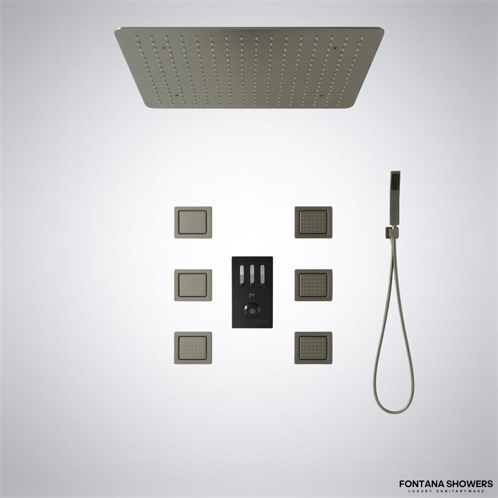 Fontana Quenaraâ„¢ â€“ Gun Metal Gray Rainfall Shower