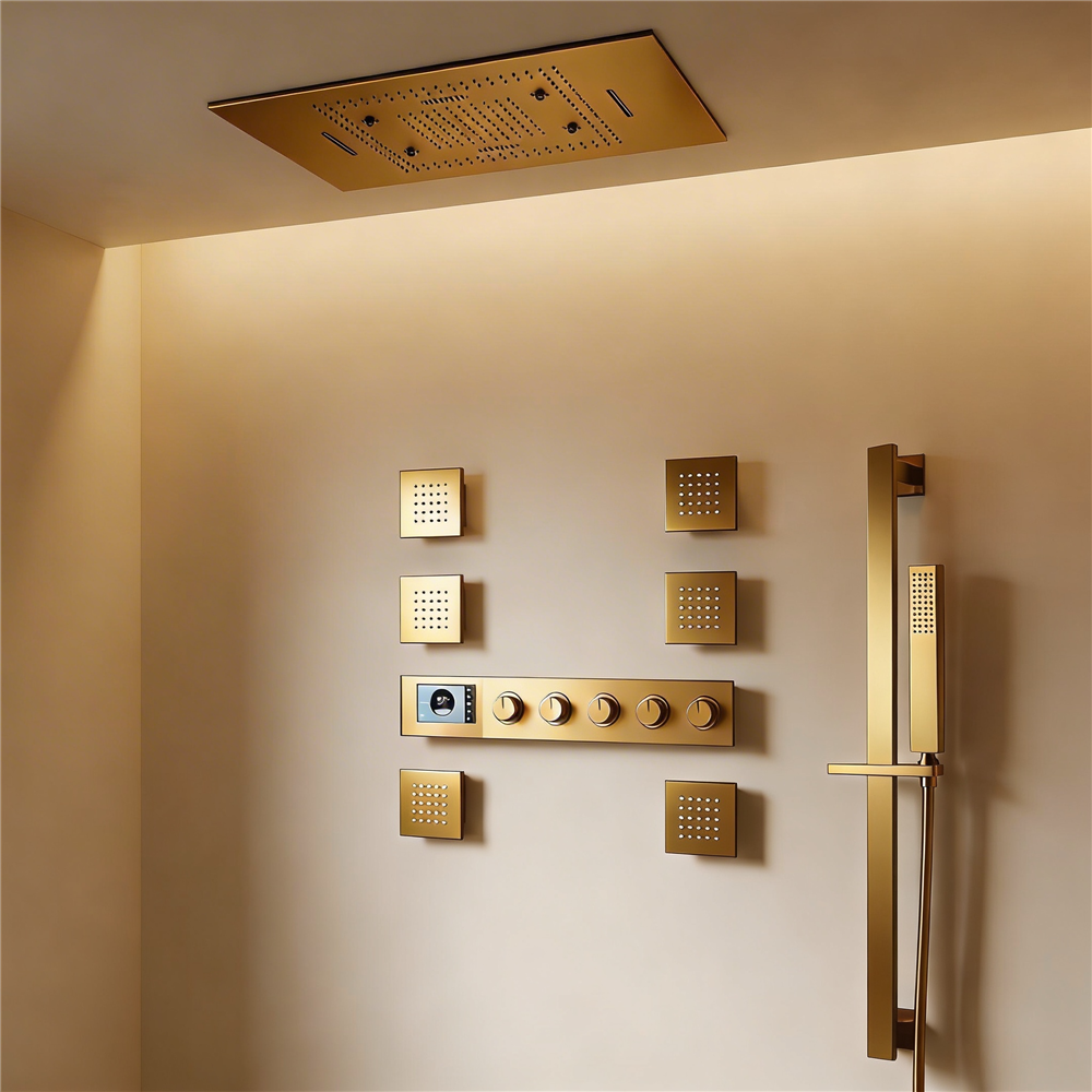 Fontana Velanoxâ„¢ â€“ Gold LED and Music Shower