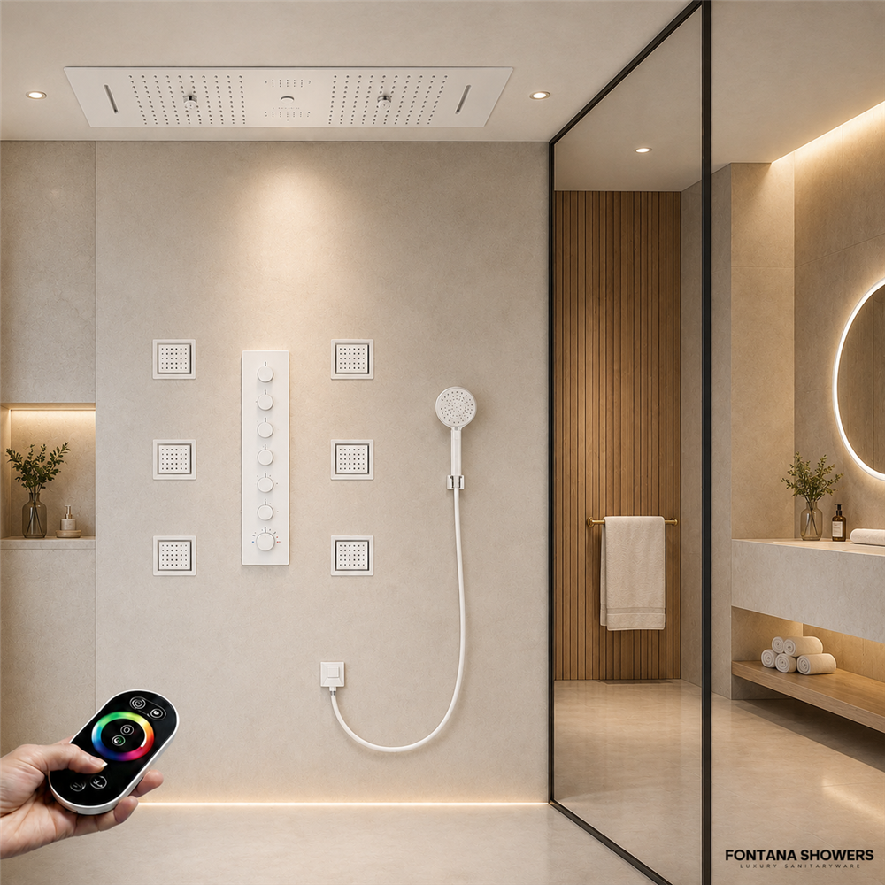 Fontana Quoralisâ„¢ â€“ Matte White Thermostatic Multifunction