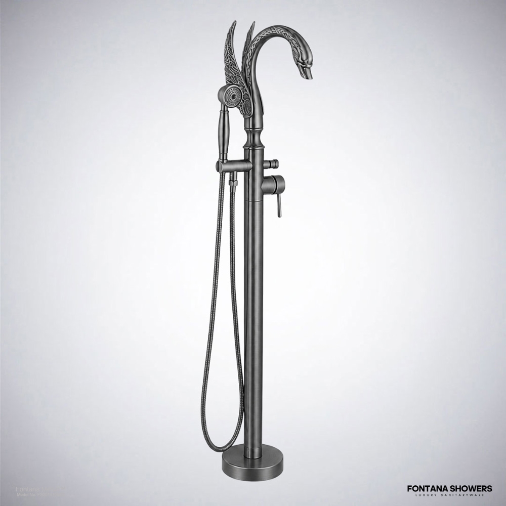 Gun metal gray swan tub faucet